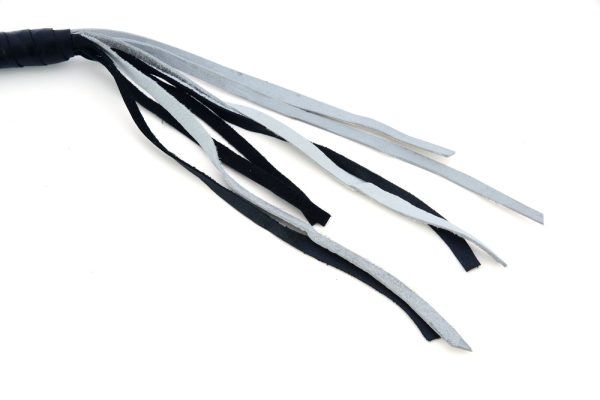 GBW204 Leather Biker Whip-White/Black - Image 4