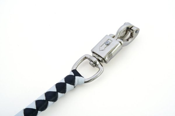 GBW204 Leather Biker Whip-White/Black - Image 6