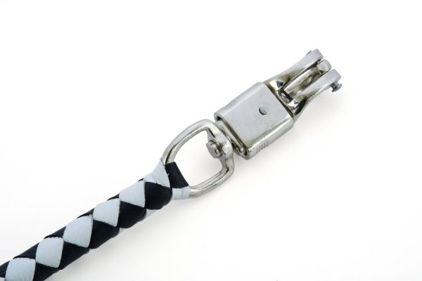 GBW204 Leather Biker Whip-White/Black - Image 7