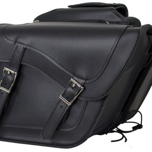 Dream Apparel Black Motorcycle Saddlebag with Gun Pockets