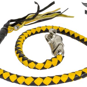 Dream Apparel Black & Yellow Get Back Whip For Motorcycles